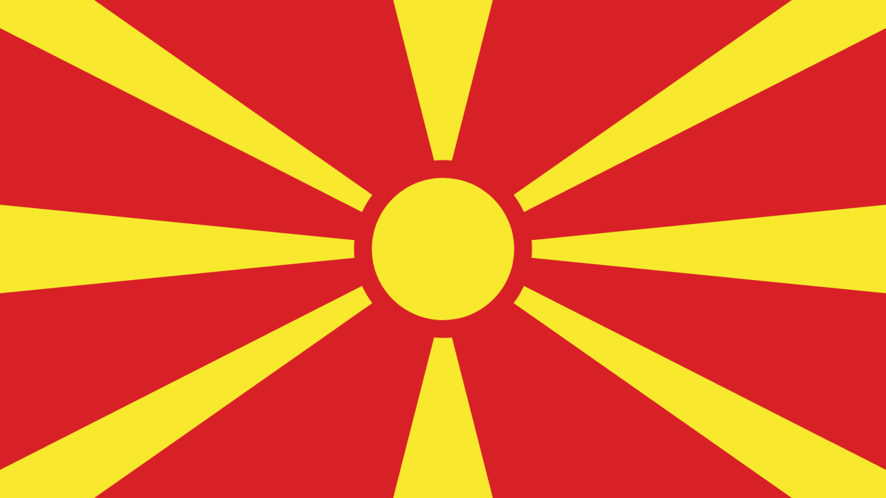 Flag of North Macedonia