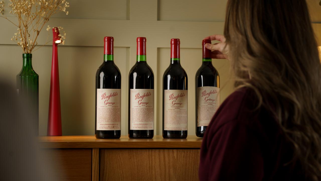 A selection of Penfolds Grange wine