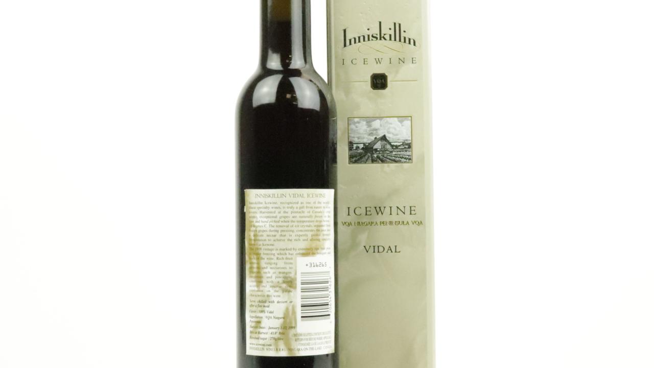 ワイン Inniskillin Icewine Vidal 1998 Inniskillin Vidal 1998 Niagara Icewine Wine | Wine Auctioneer