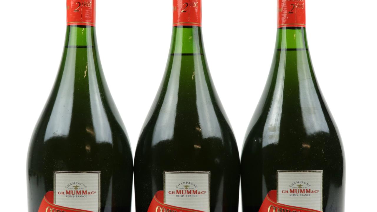 G.H. Mumm Brut 750ml 6本 Mumm Cordon Rouge Brut 1990 Vintage Champagne Wine | Wine Auctioneer