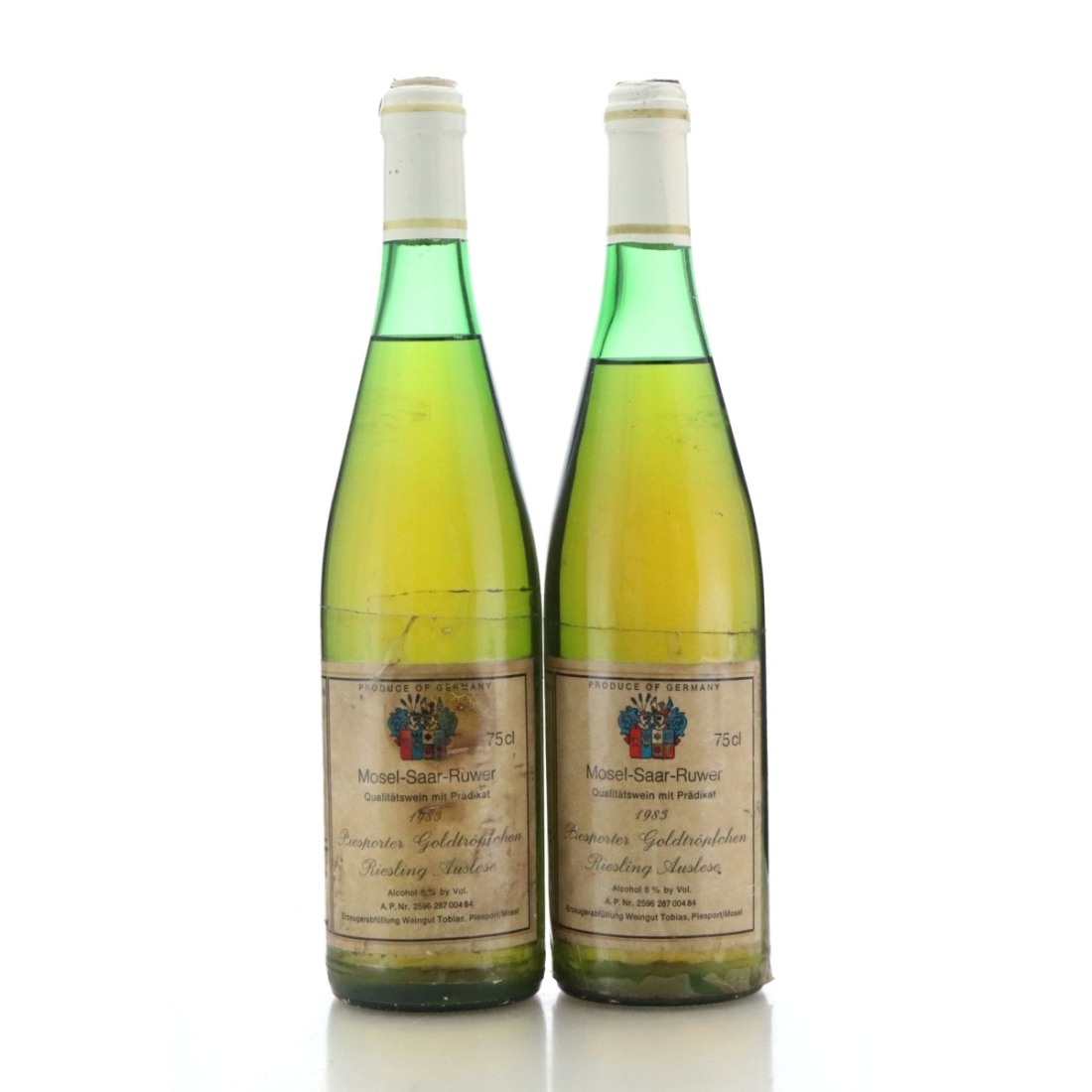 Image for Weingut Tobias Piesporter Goldtropfchen Riesling Auslese 1983 x 2