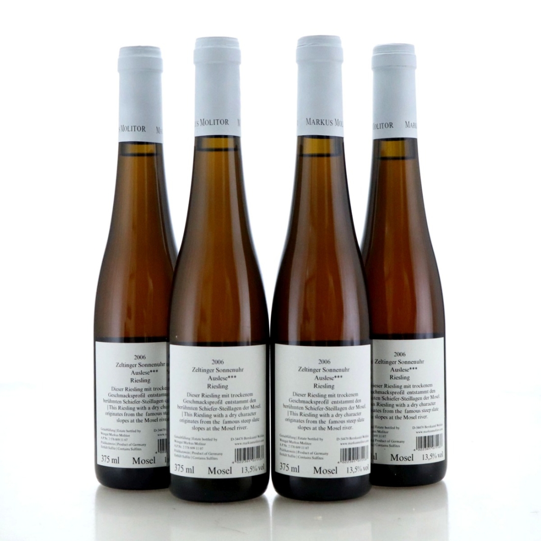 Image for Markus Molitor Zeltinger Sonnenuhr Riesling Auslese *** 2006 x 4