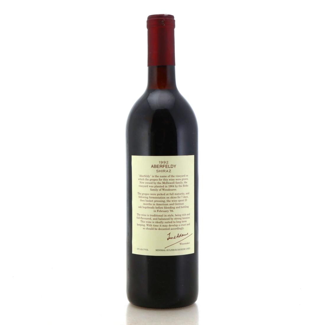 Image for Tim Adams The Aberfeldy Shiraz 1992