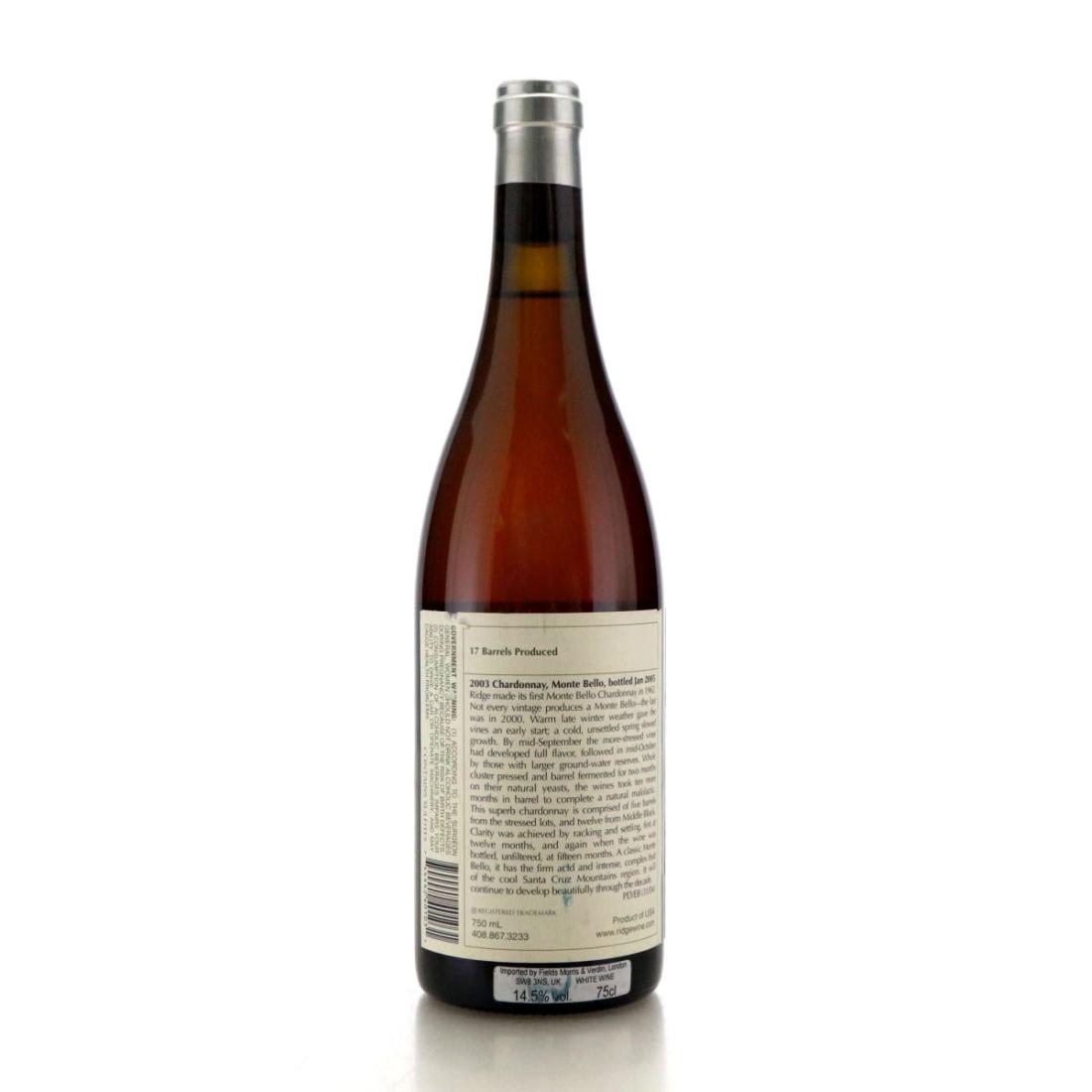 Image for Ridge Monte Bello Chardonnay 2003