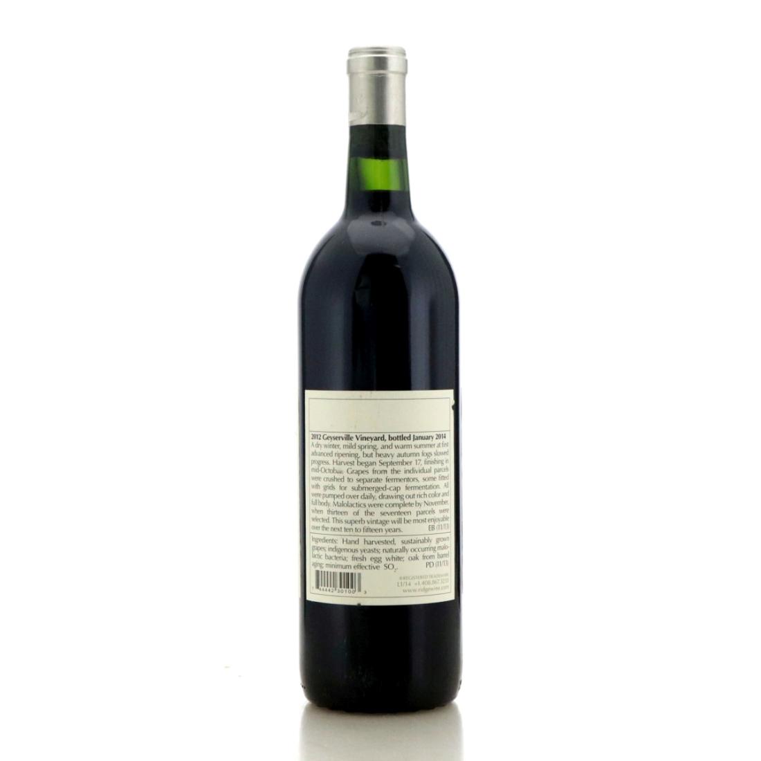 Image for Ridge Geyserville 2012