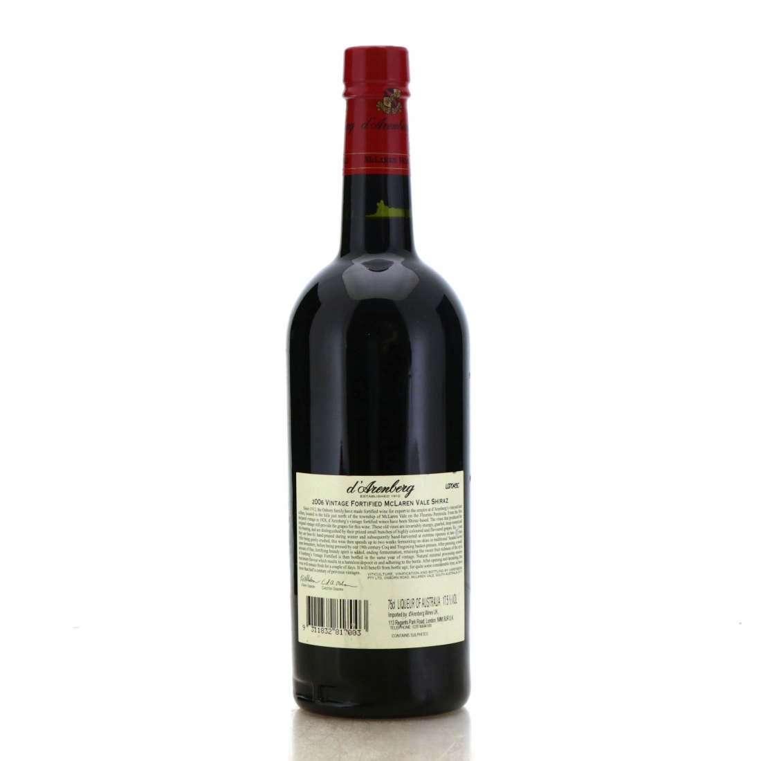 Image for D'Arenberg Fortified Shiraz 2006