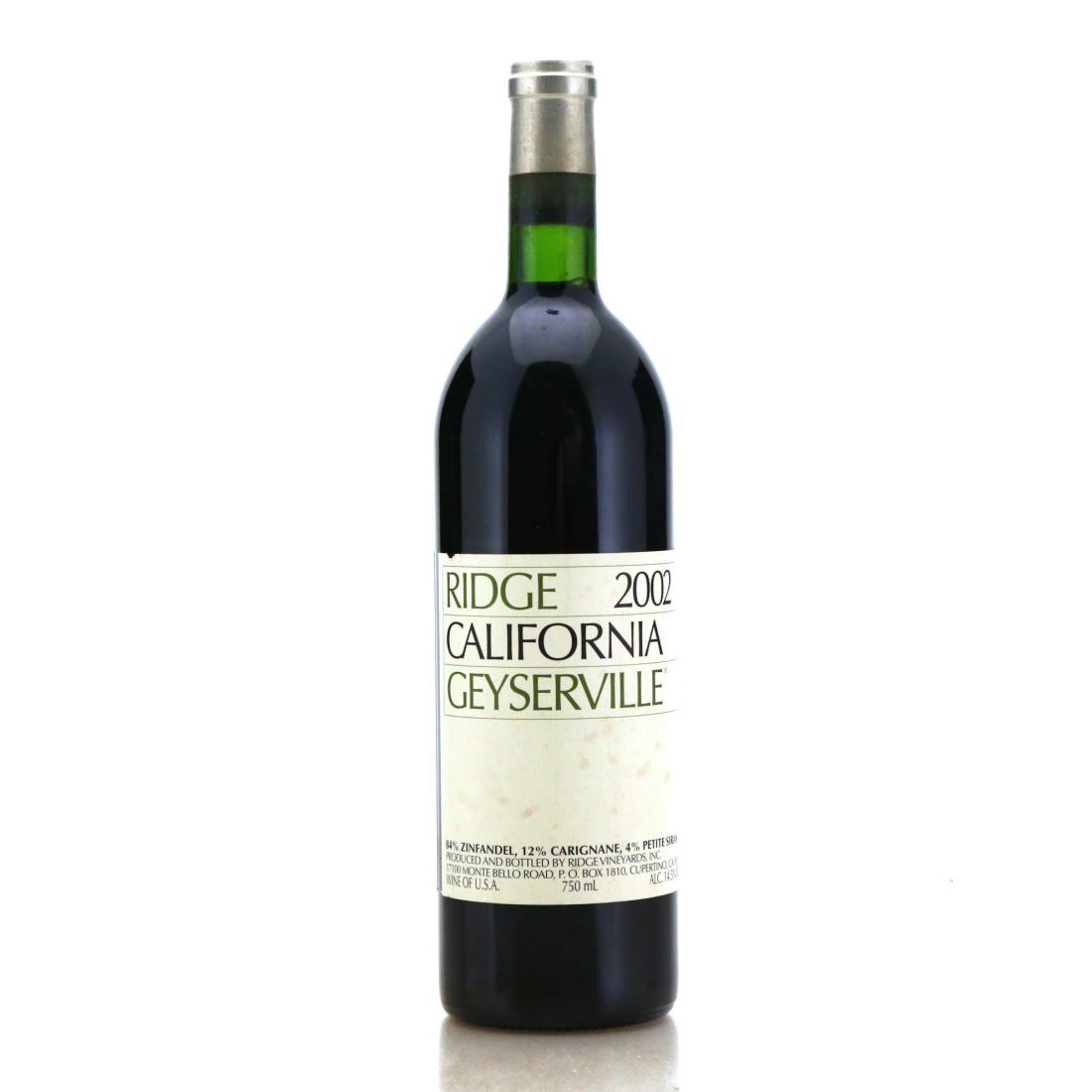 Image for Ridge Geyserville 2002