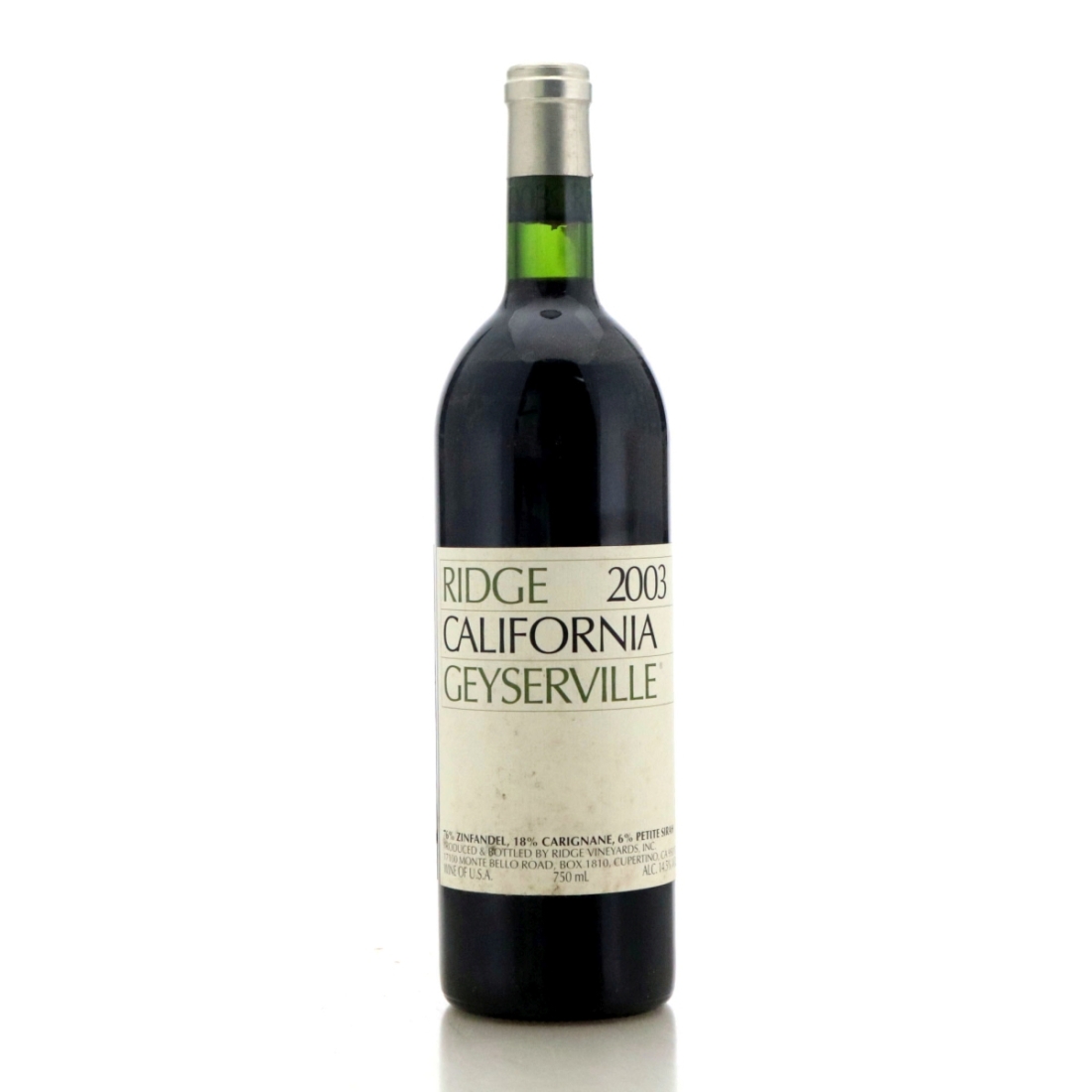 Image for Ridge Geyserville 2003