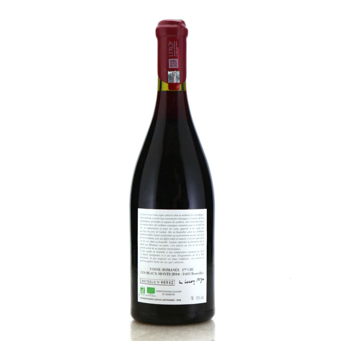 Image for Dom. Leroy Les Beaux Monts 2014