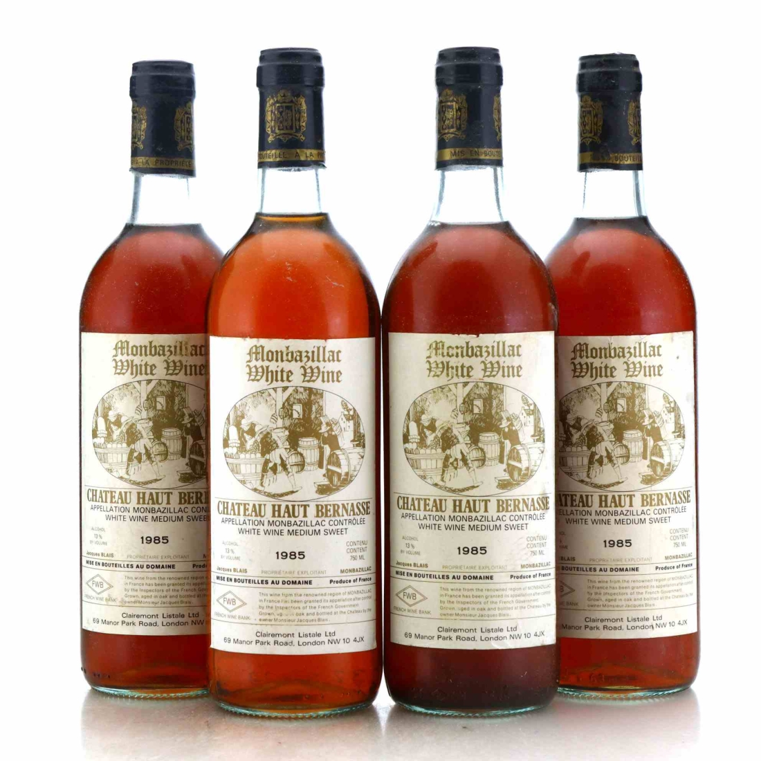Image for Château Haut Bernasse 1985 Monbazillac x 4