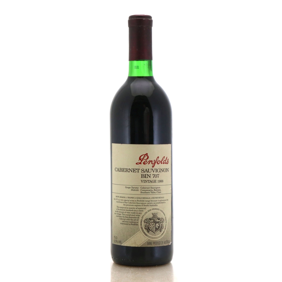 Image for Penfolds Bin 707 Cabernet Sauvignon 1988