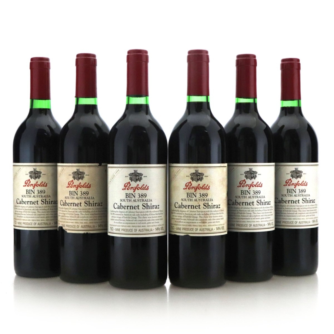 Image for Penfolds Bin 389 Cabernet-Shiraz 1994 x 6