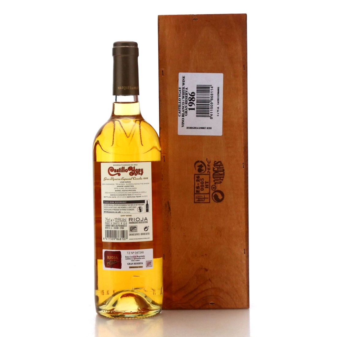 Image for Marqués de Murrieta Ygay Blanco Especial 1986