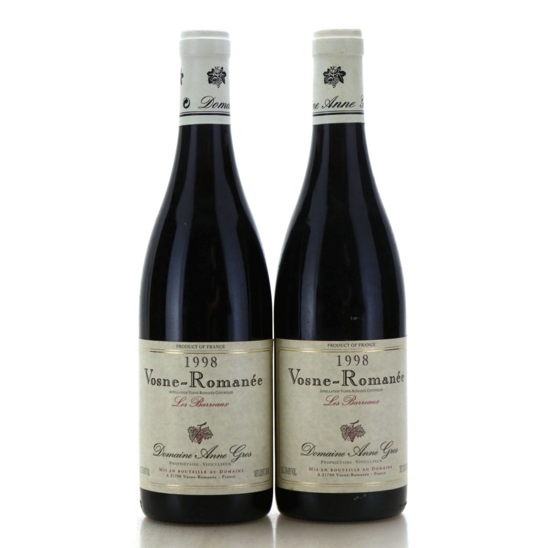 Image for Domaine Anne Gros Les Barreaux 1998 x 2