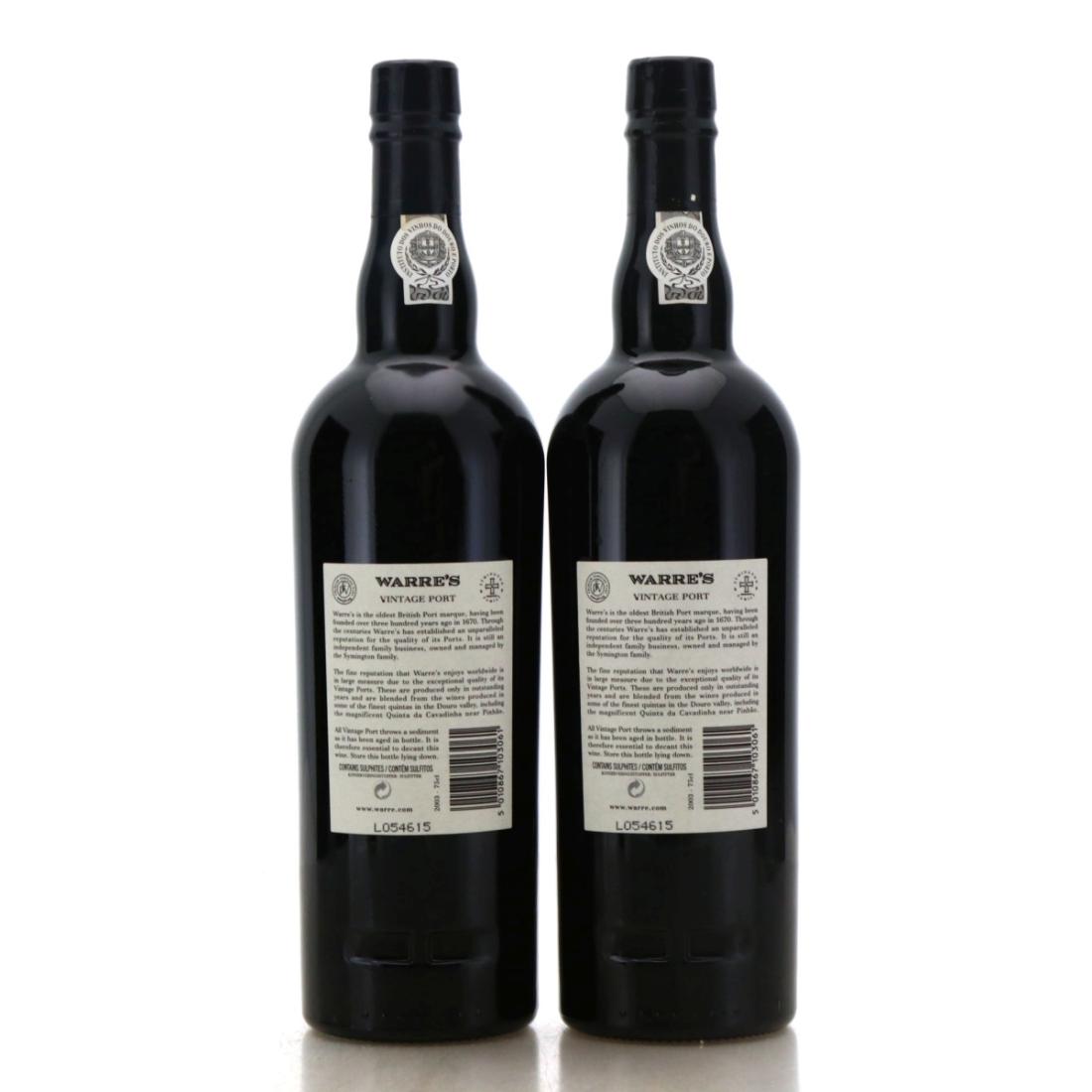 Image for Warre's 2003 Vintage Port x 2