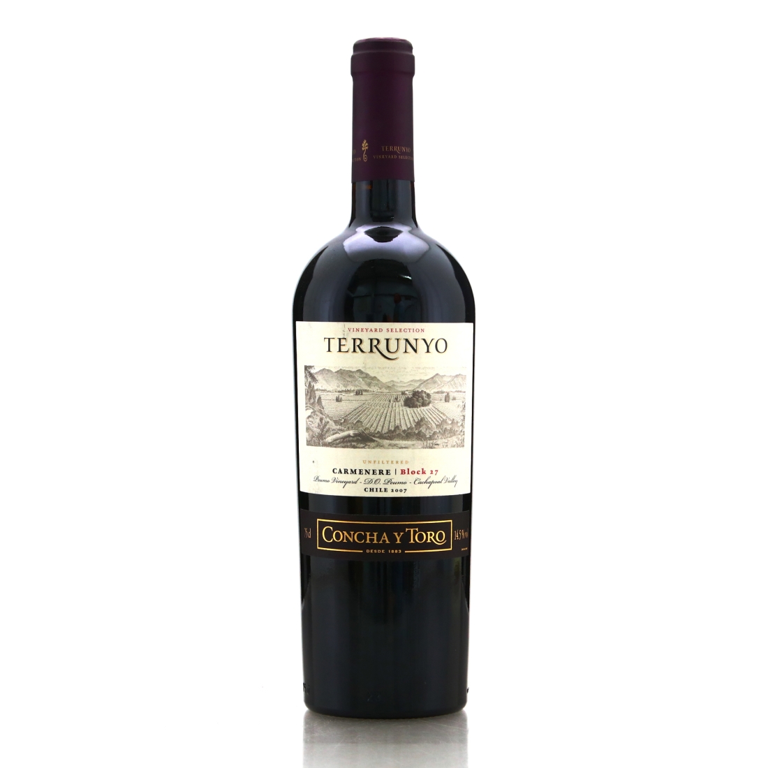 Concha Y Toro Terrunyo Block 27 Carmenere 2007 Cachapoal Valley