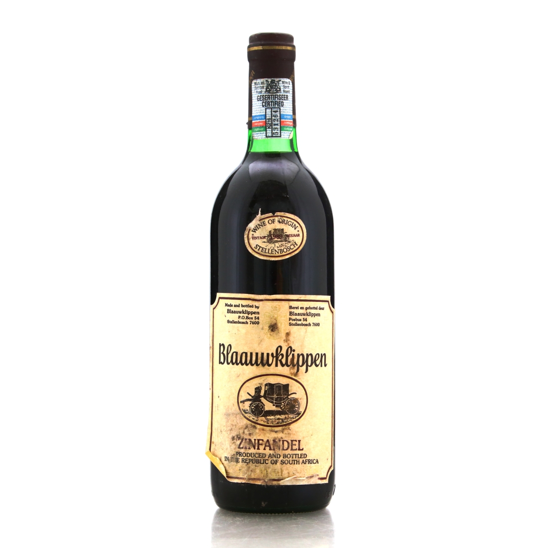 Blaauwklippen Zinfandel 1989 Stellenbosch