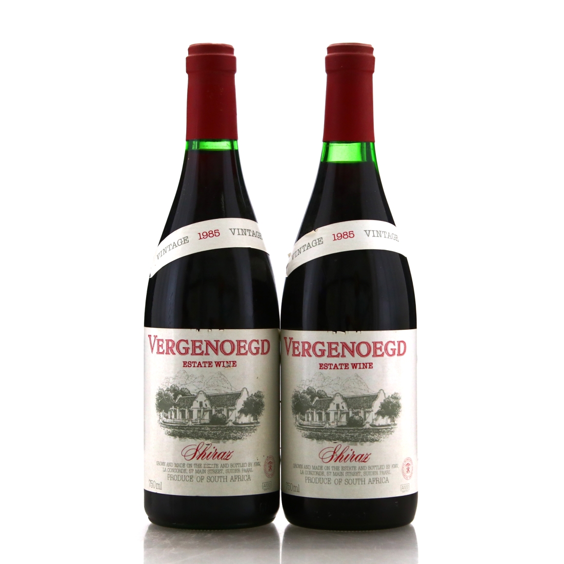 Vergenoedg Estate Shiraz 1985 South Africa