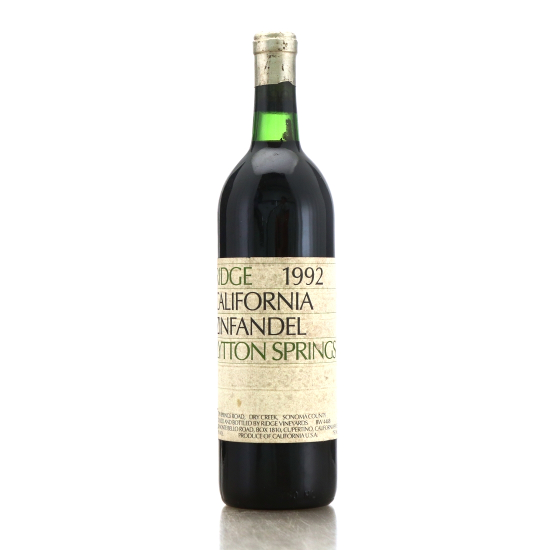 Ridge Lytton Springs 1992 Dry Creek Valley
