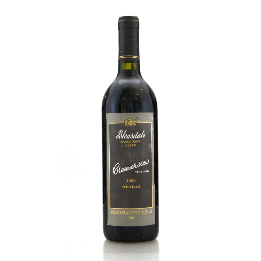 Bleasdale Bremerview Vineyard Shiraz 1998 Langhorne Creek