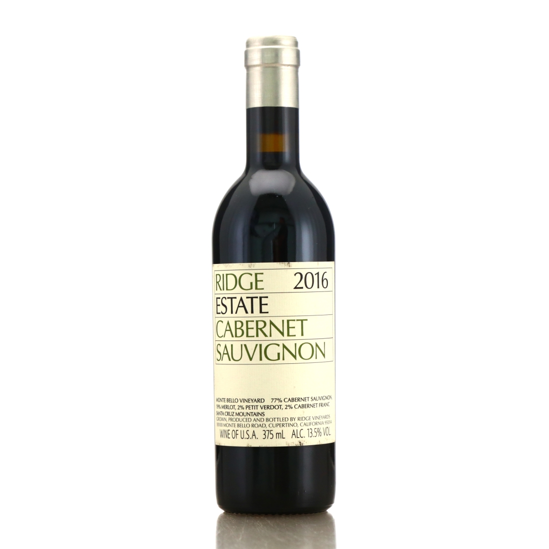 Ridge Monte Bello Vineyard Cabernet Sauvignon 2016 Santa Cruz Mountains