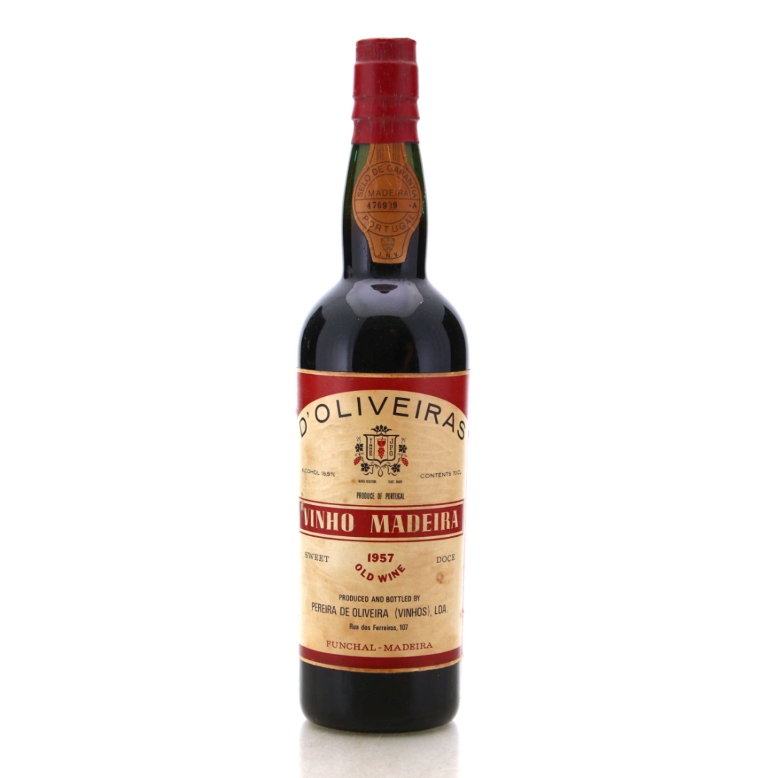 Image for D'Oliveiras Old Wine 1957 Funchal Madeira