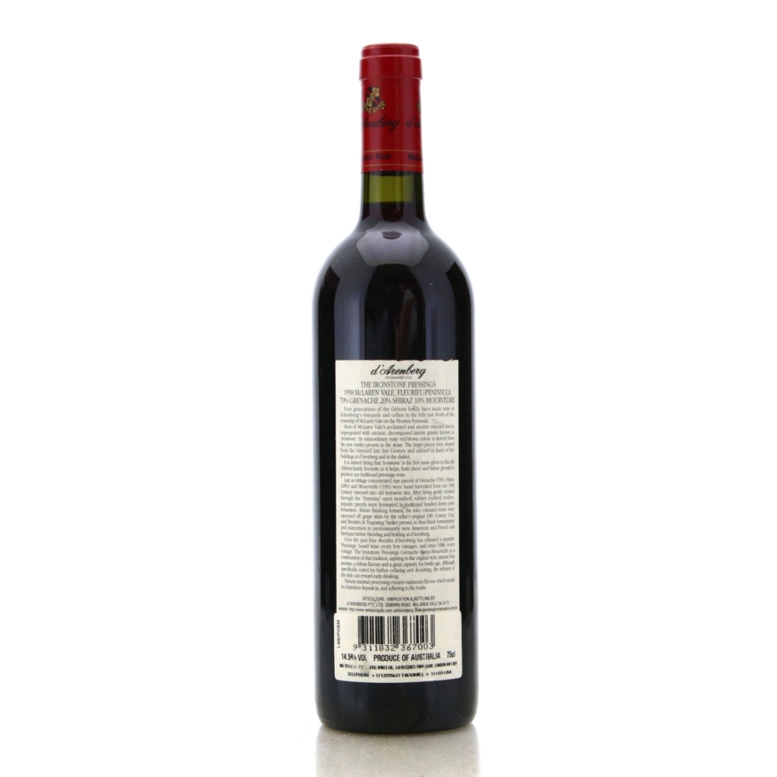Image for d'Arenberg Ironstone Pressings GSM 1998