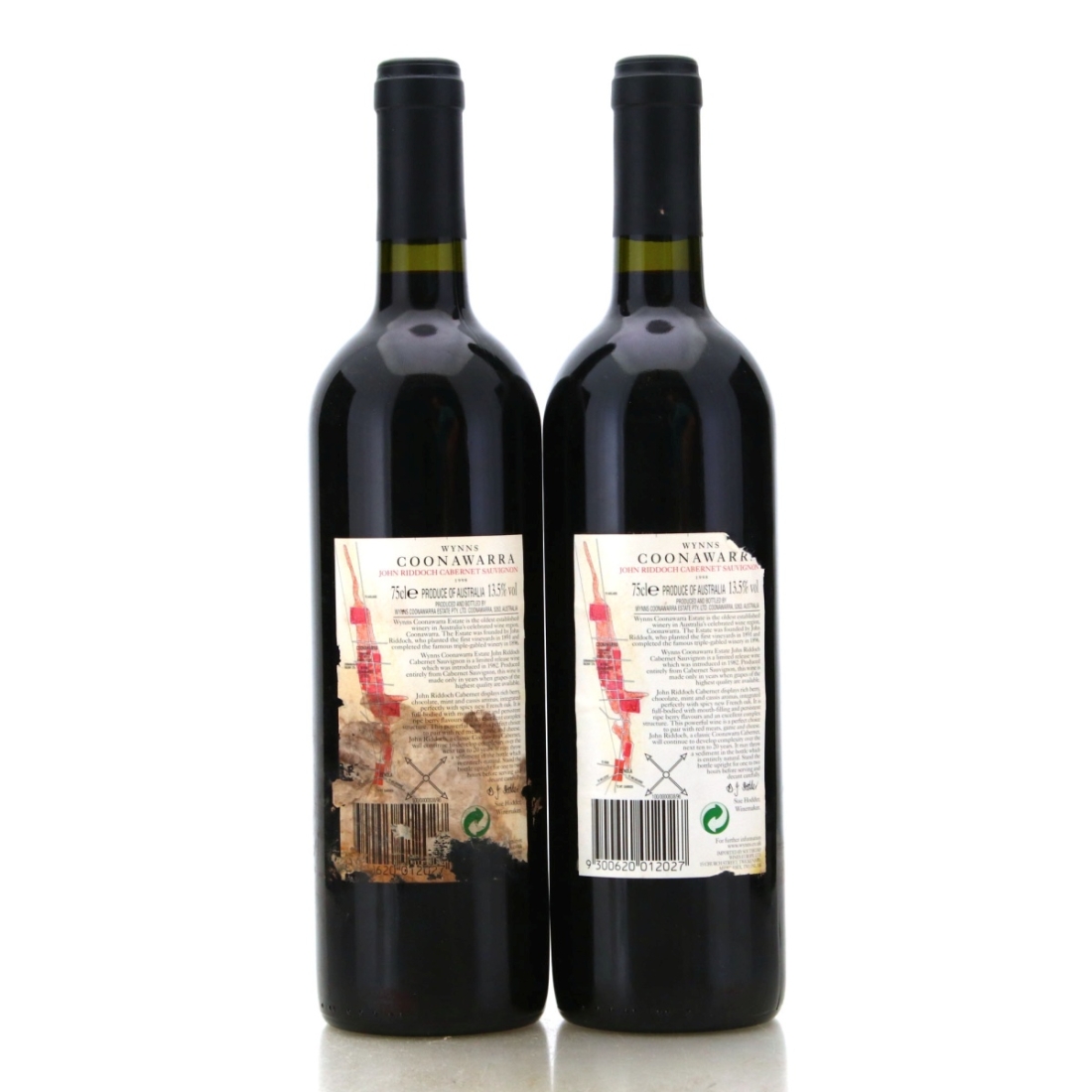 Image for Wynns John Riddoch Cabernet Sauvignon 1998 x 2