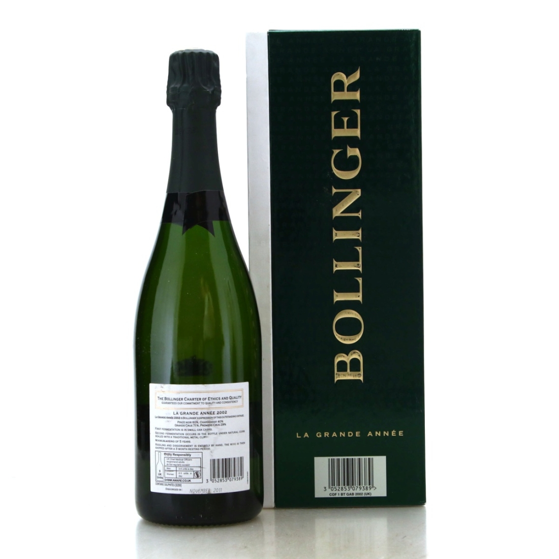 Image for Bollinger Grande Annee Brut 2002 Vintage Champagne