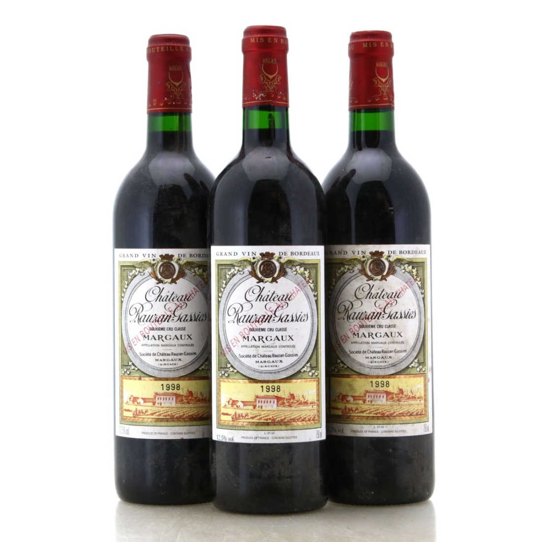 Image for Château Rauzan-Gassies 1998 x 3