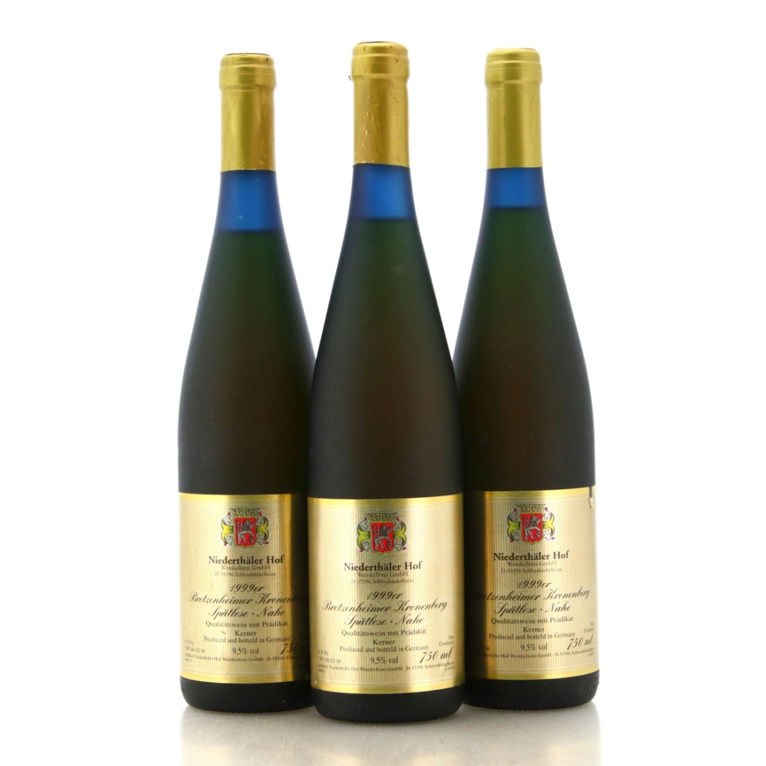 Image for Niederthäler Hof Bretzenheimer Kronenberg Kerner Spätlese 1999 x 3