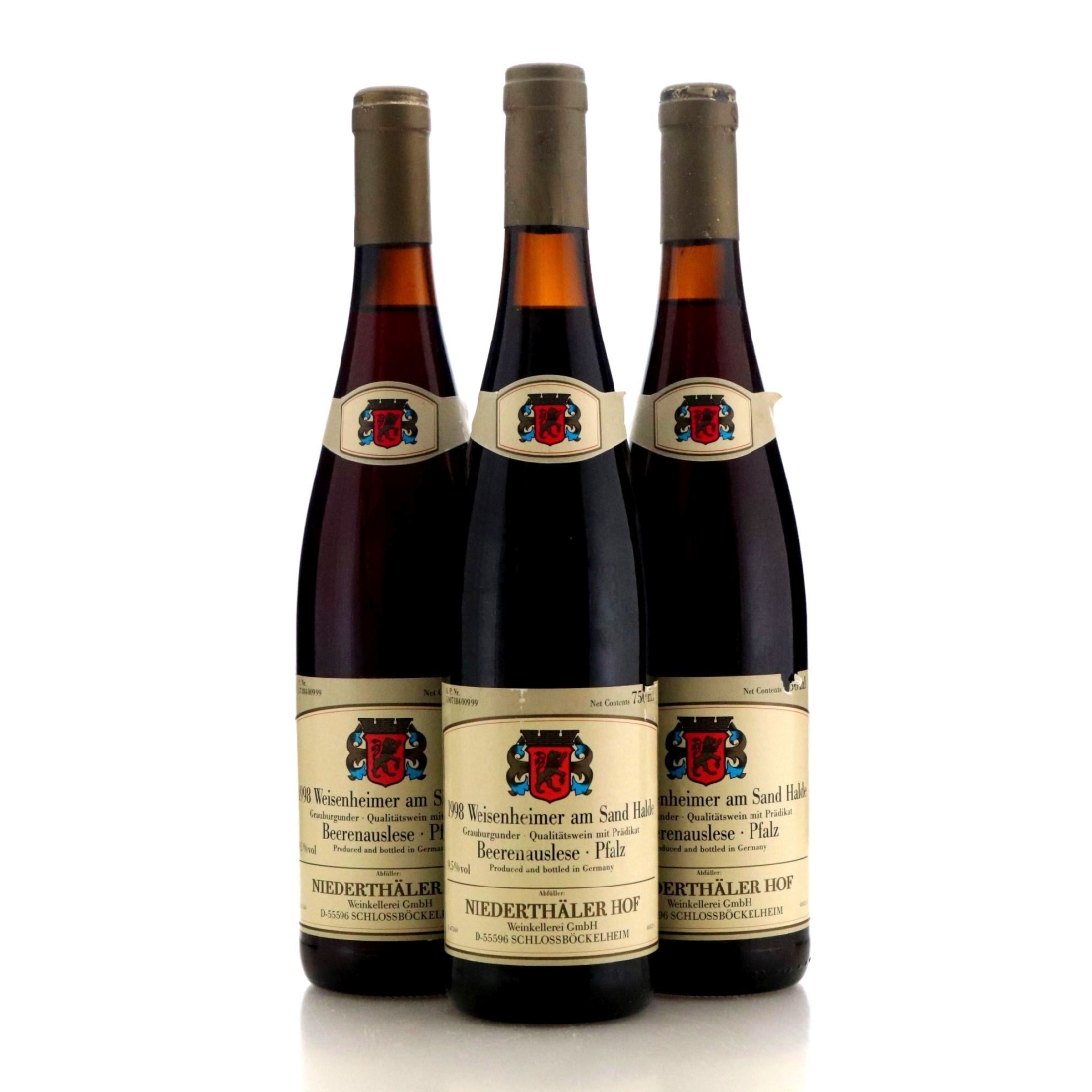 Image for Pieroth Weisenheimer am Sand Halde Niederthäler Hof Grauburgunder Beerenauslese 1998 x 3
