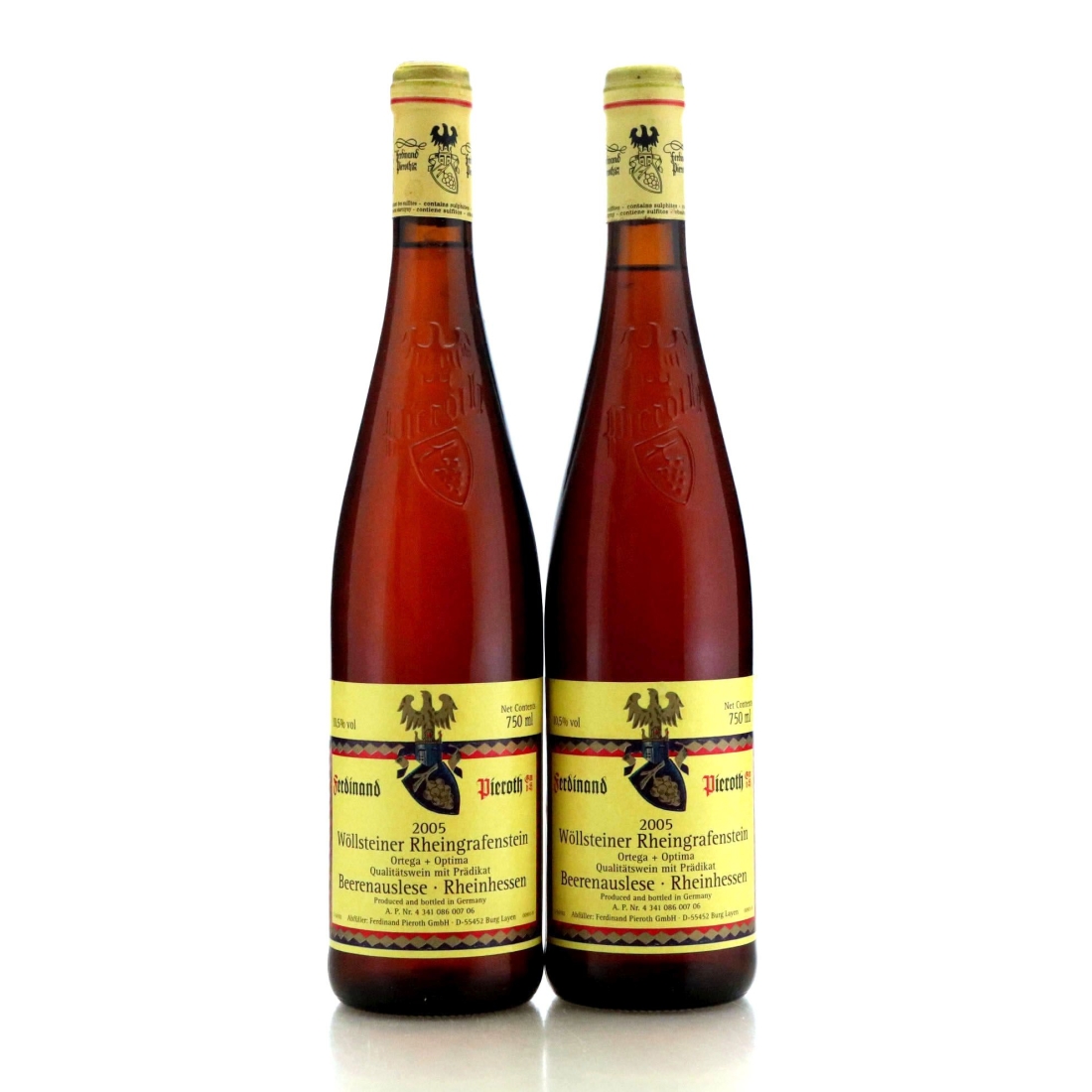 Image for Pieroth Wollsteiner Rheingrafenstein Ortega-Optima Beerenauslese 2005 x 2