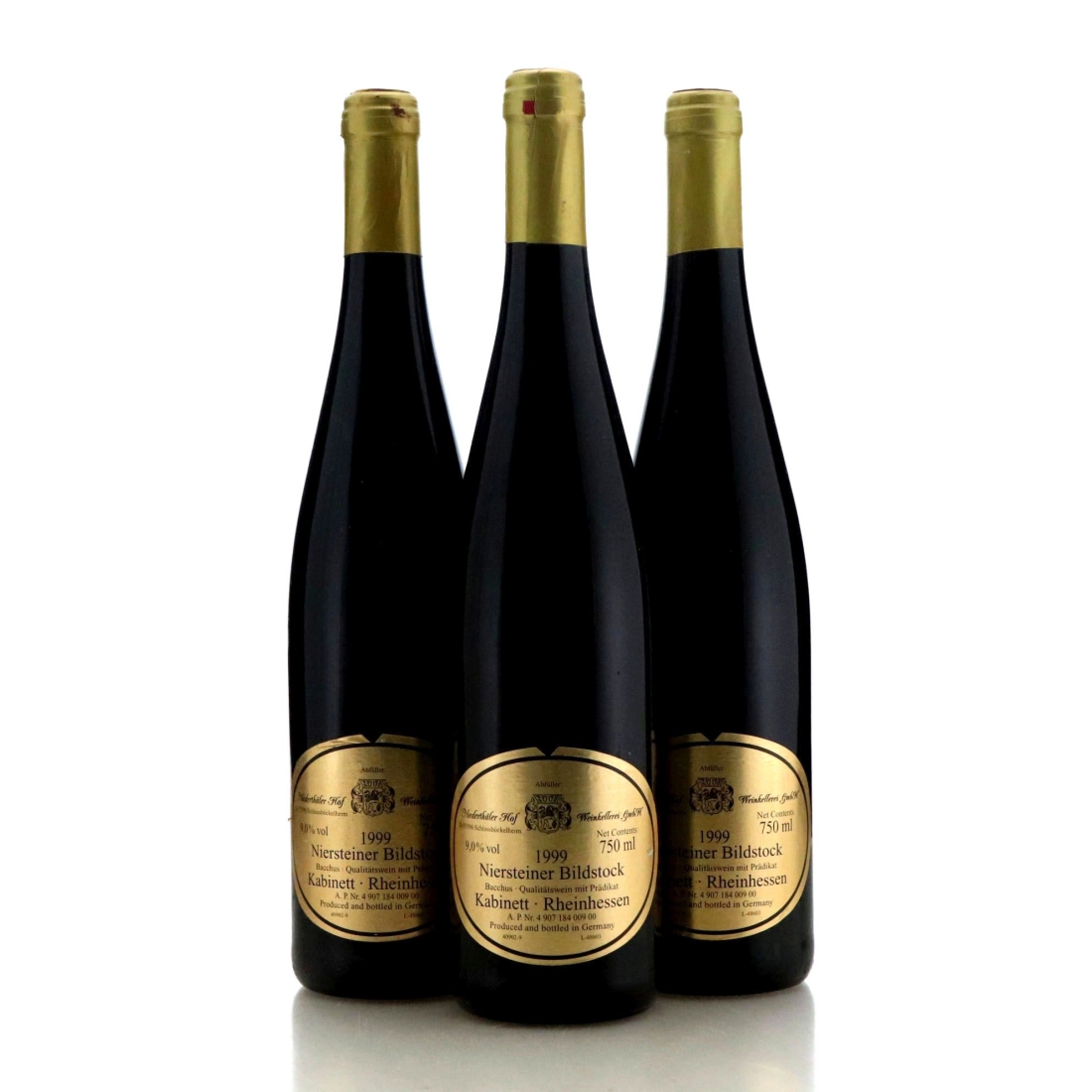 Image for Niederthäler Hof Niersteiner Bildstock Bacchus Kabinett 1999 x 3