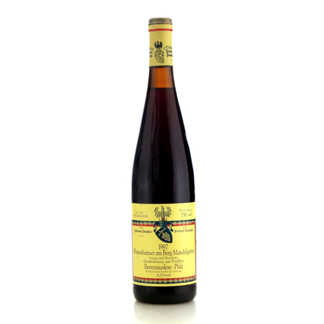 Image for Pieroth Weisenheimer am Berg Mandelgarten Ortega-Huxelrebe Beerenauslese 1997