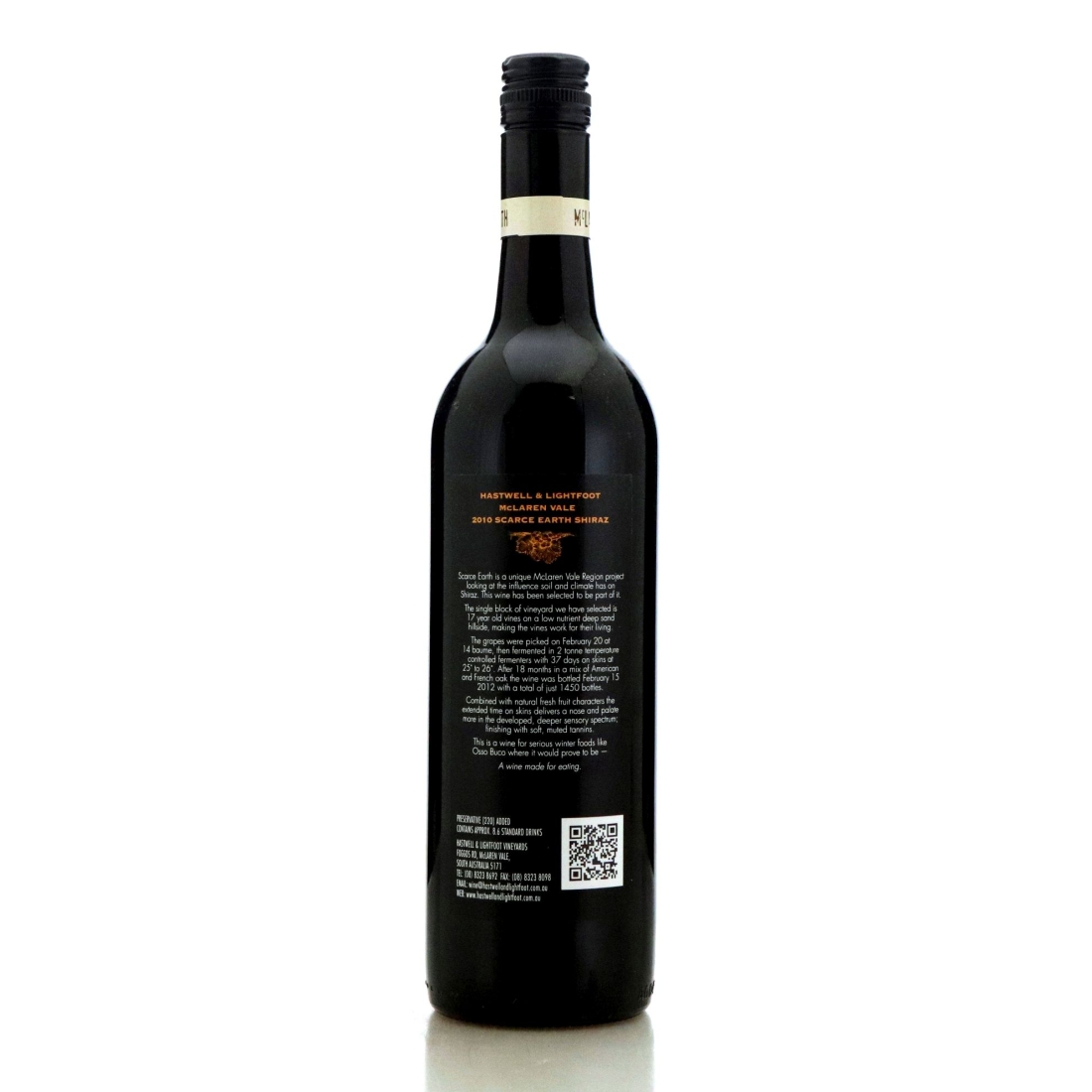 Image for Hastwell & Lightfoot Scare Earth Single Block Shiraz 2010