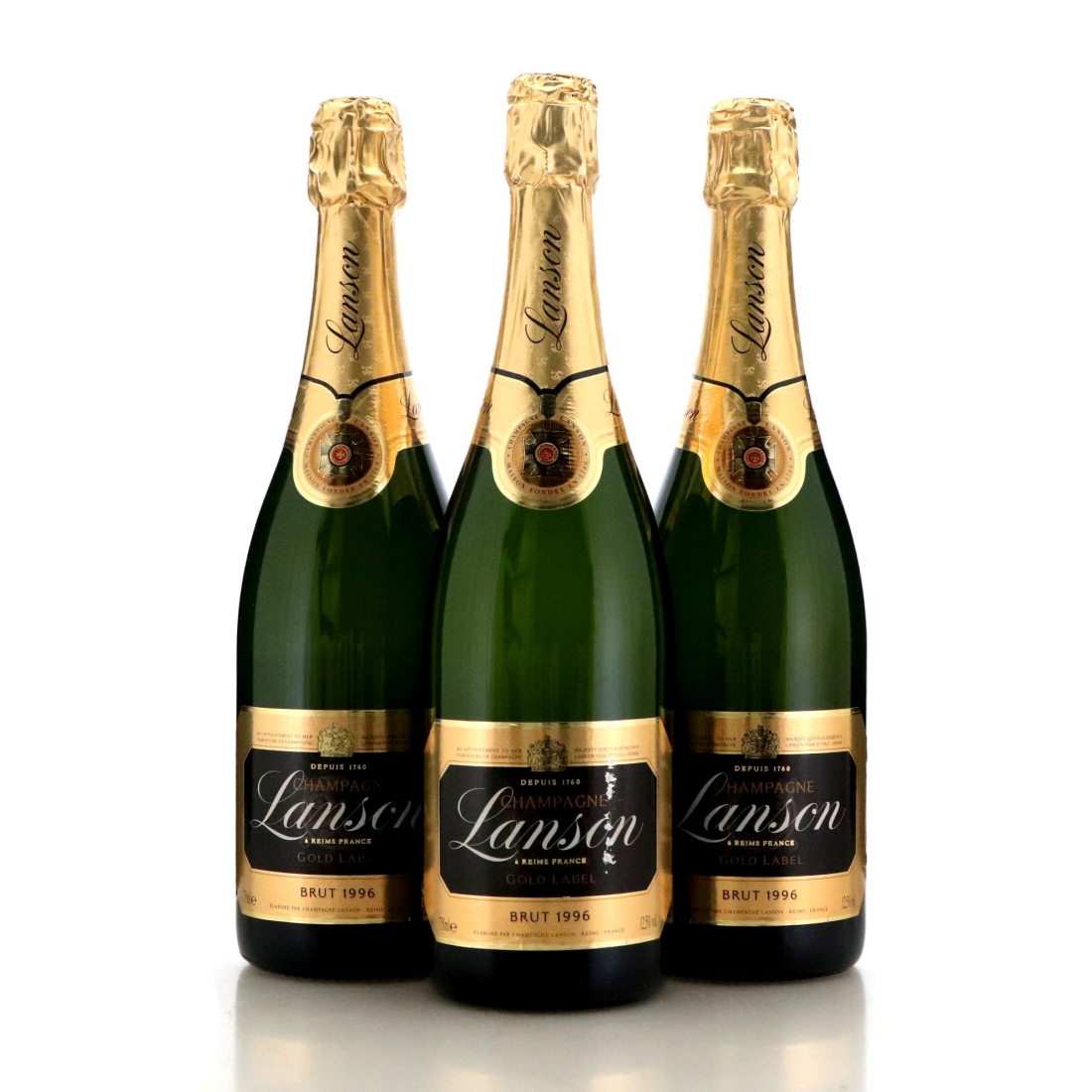 Image for Lanson Gold Label 1996 Vintage Champagne x 3