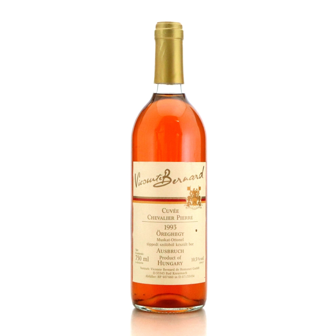 Image for Vicomte Bernard de Romanet Cuvée Chevalier Pierre Ausbruch Muskat-Ottonel1993