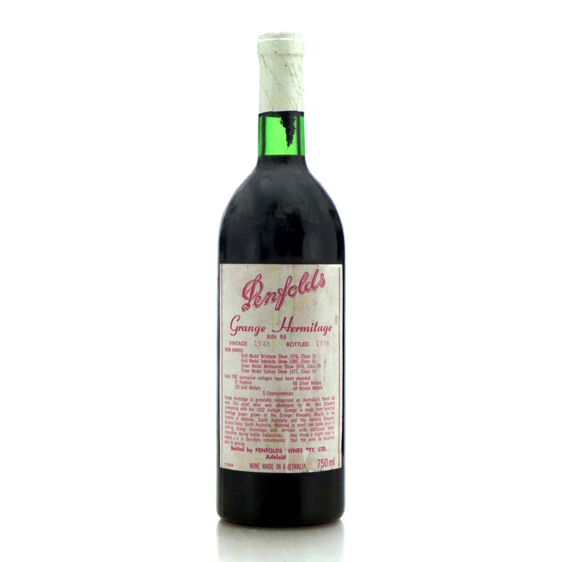 Image for Penfolds Bin 95 Grange Hermitage 1975