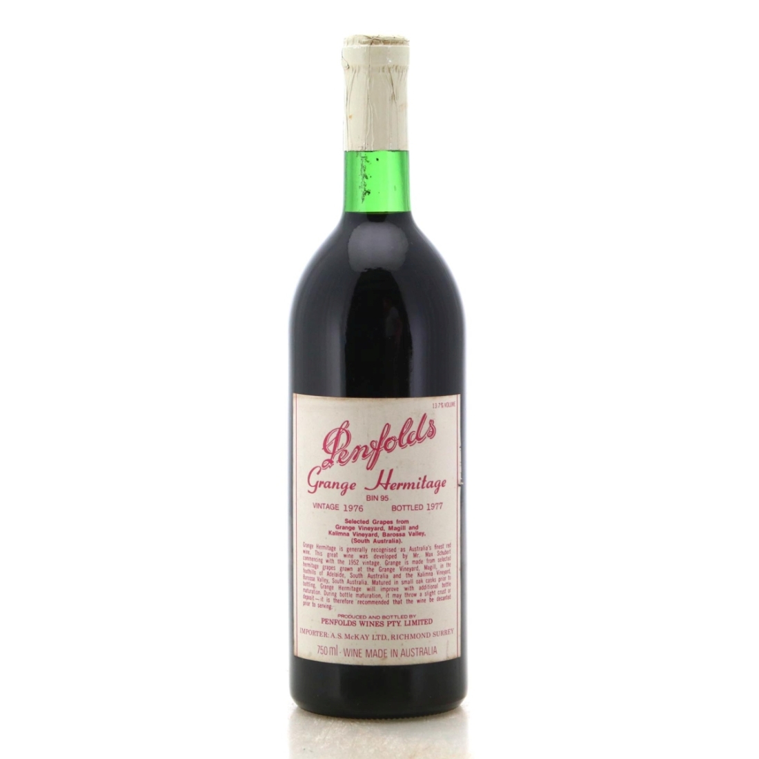 Image for Penfolds Grange Hermitage Bin 95 1976