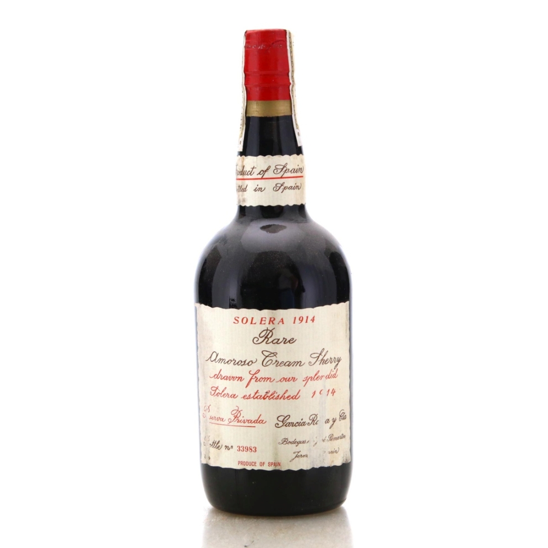 Image for Bodegas de José Pemartín Garcia Raya Rare Solera 1914 Amoroso Cream Sherry