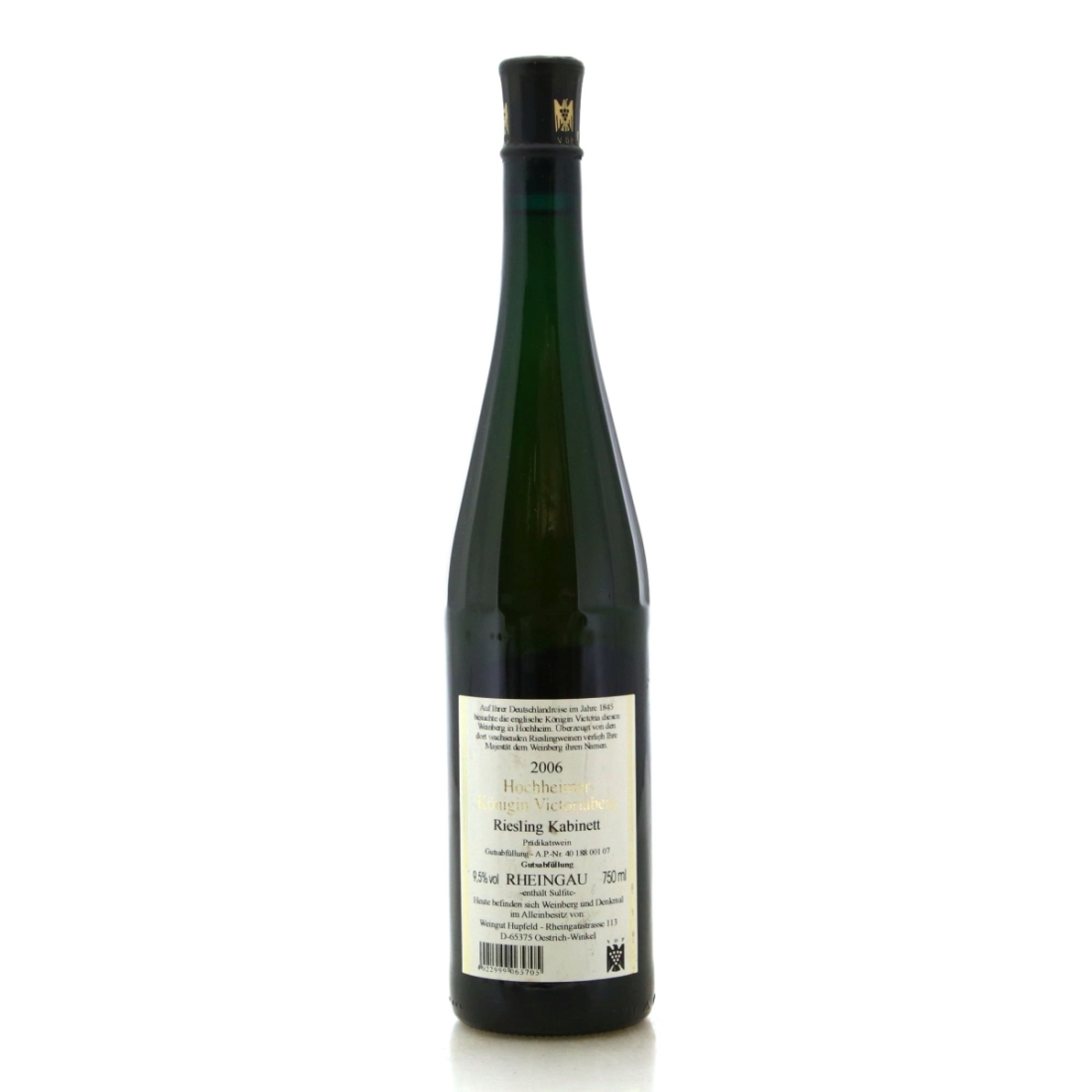Image for Weingut Hupfeld Hochheimer Königin Victoriaberg Riesling Kabinett 2006