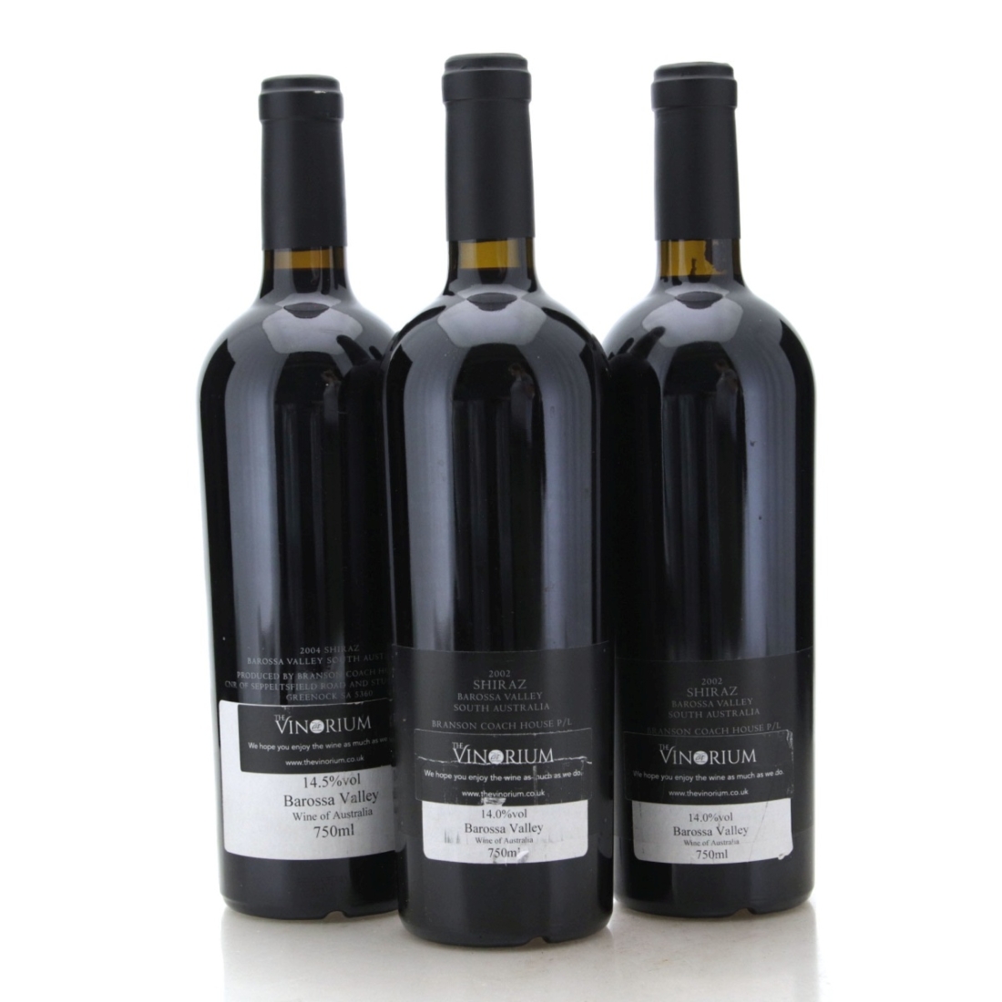 Image for Branson Coach House Greenock Rare Single Vineyard Shiraz 2002 x 3