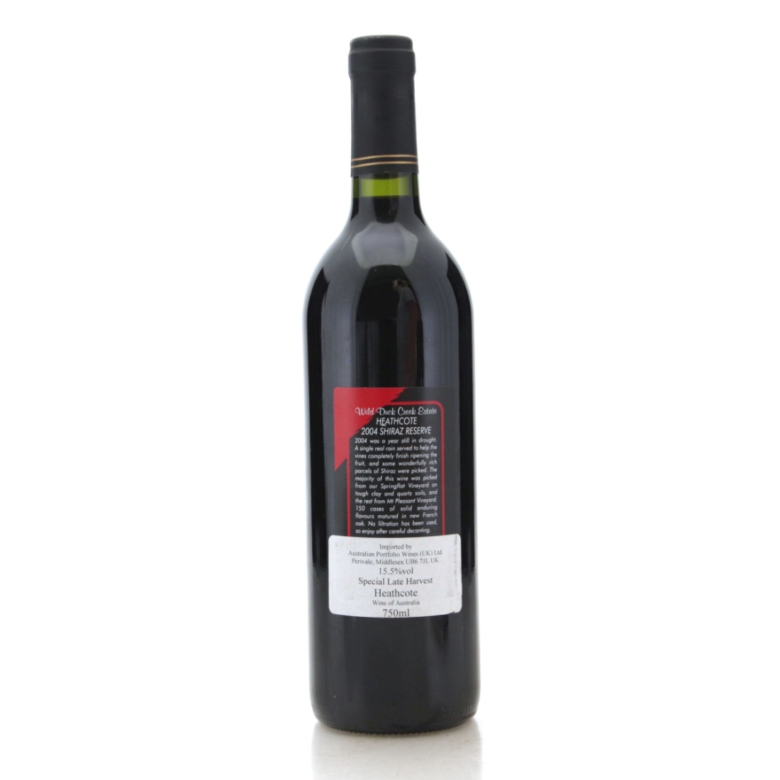 Image for Wild Duck Creek Estate Reserve Shiraz 2004 Heathcote