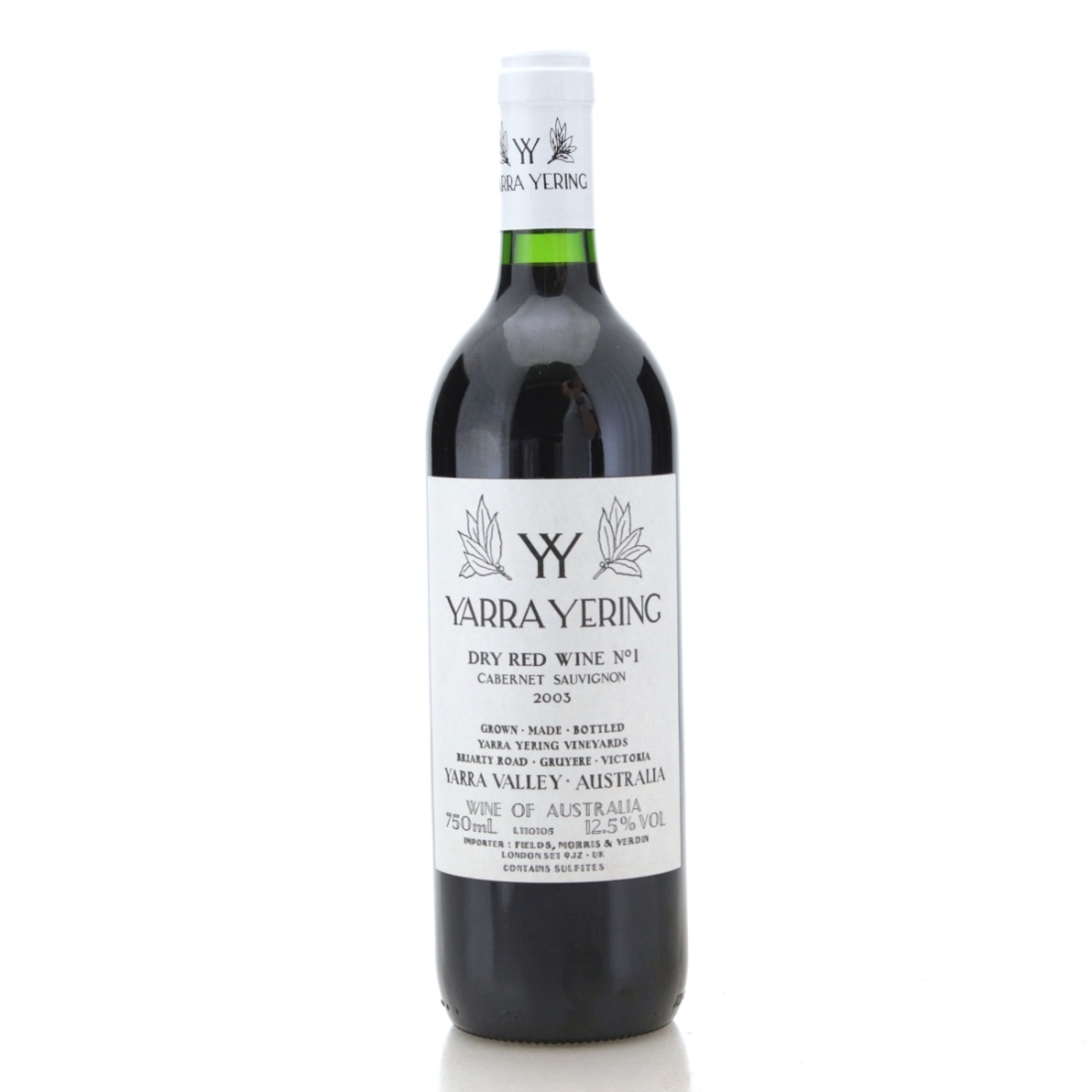 Image for Yarra Yering Dry Red Wine No1 Cabernet Sauvignon 2003