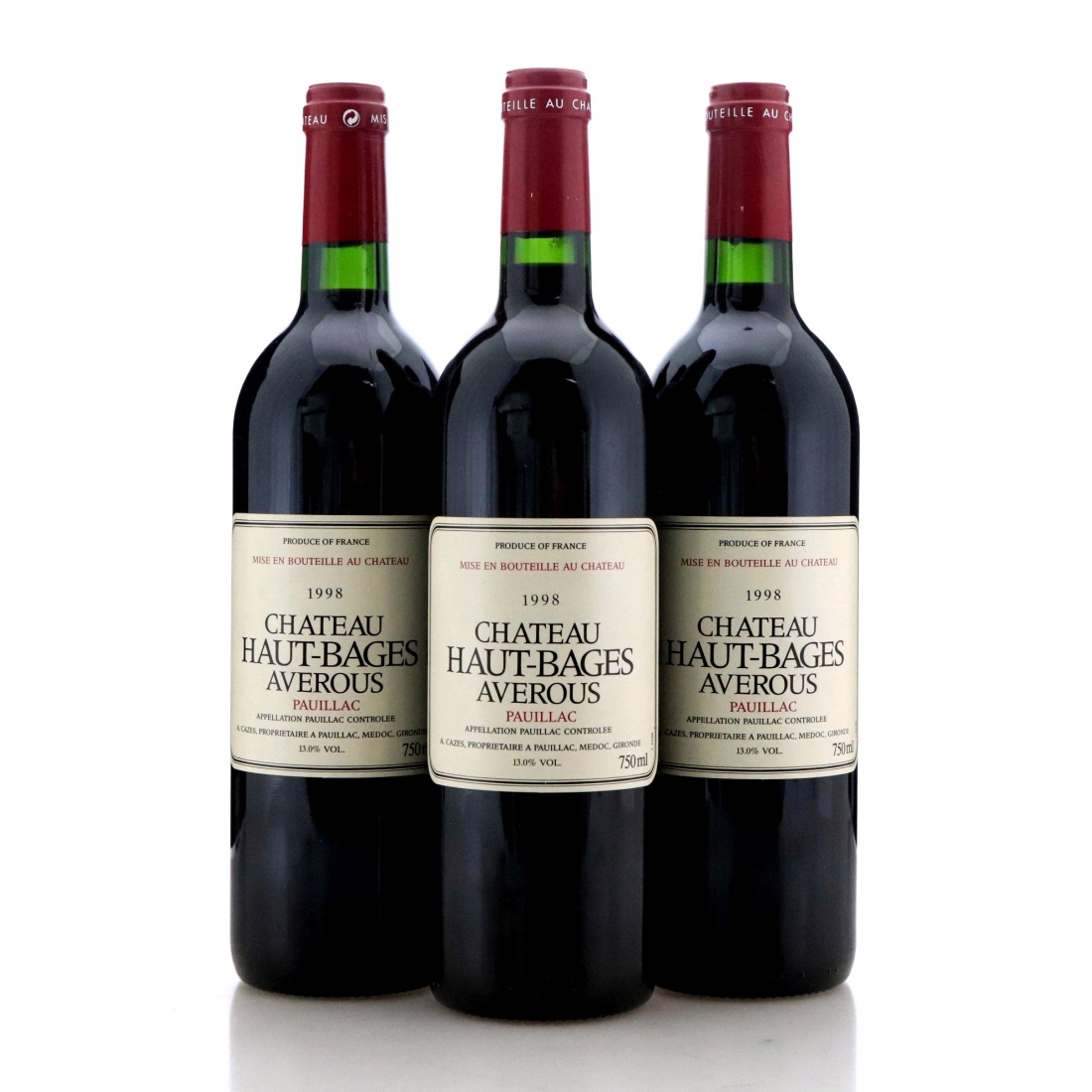 Image for Château Haut-Bages Averous 1998 x 3