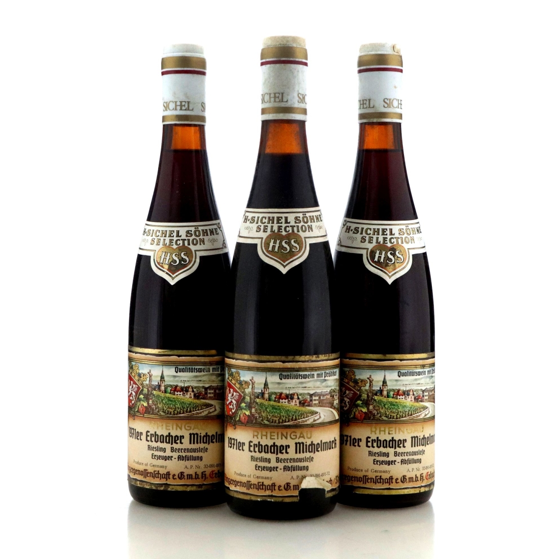 Image for H. Sichel Söhne Erbacher Michelmark Riesling Beerenauslese 1971 x 3