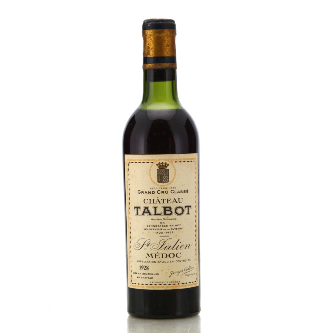 Image for Château Talbot 1928 / Half Bottle