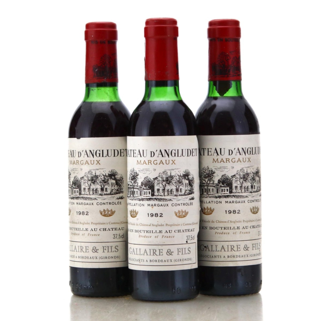 Image for Château d`Angludet 1982 x 3 / Half Bottle