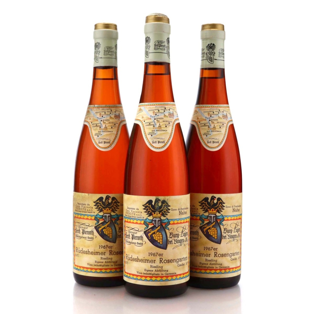 Image for Pieroth Rüdesheimer Rosengarten Riesling 1967er x 3